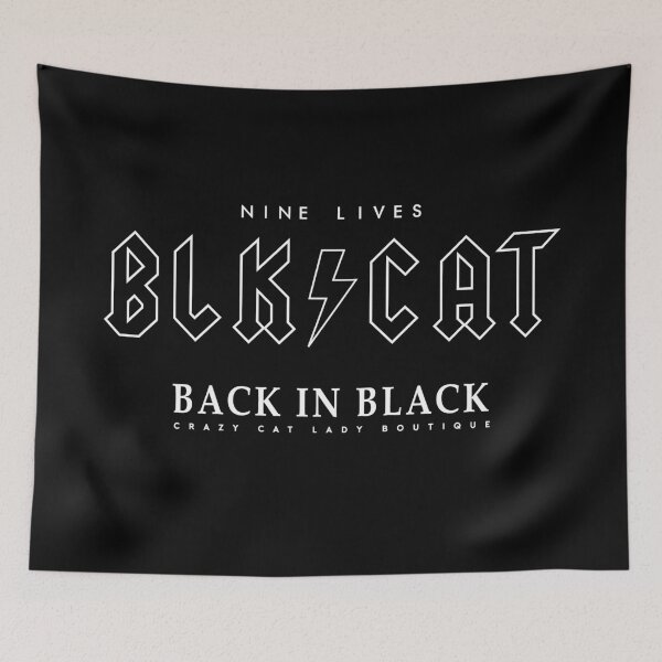 Item preview, BLK CAT - BACK IN BLACK designed and sold by JoannaCCL.