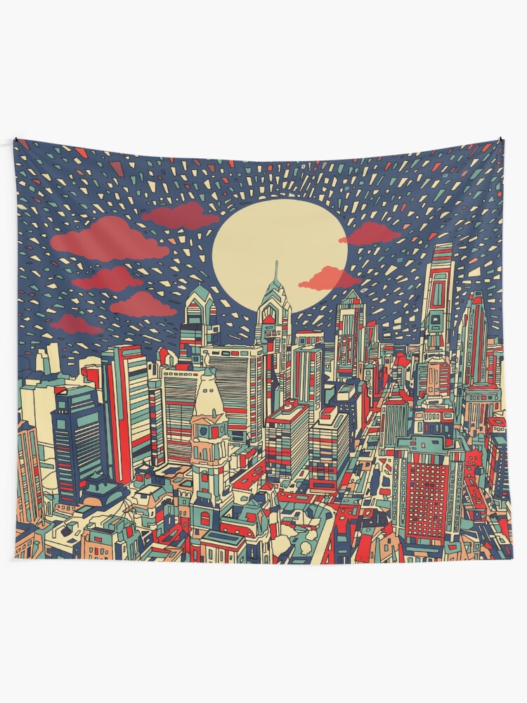 Alternate view of philadelphia Tapestry