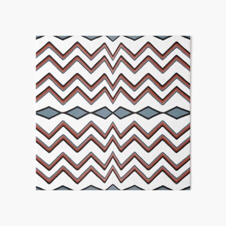 #pattern #abstract #wallpaper #seamless #chevron #design #texture #geometric #retro #blue #white #zigzag #decoration #illustration #fabric #paper #red #green #textile #backdrop #color #yellow #square Art Board Print