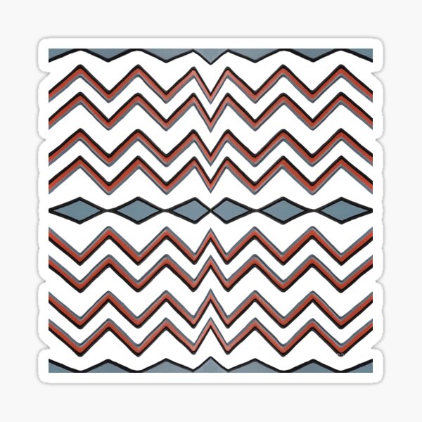 #pattern #abstract #wallpaper #seamless #chevron #design #texture #geometric #retro #blue #white #zigzag #decoration #illustration #fabric #paper #red #green #textile #backdrop #color #yellow #square Sticker