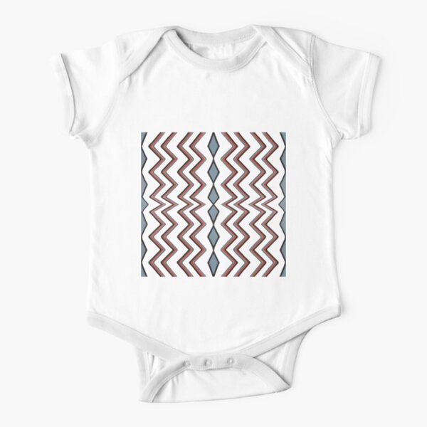 #pattern #abstract #wallpaper #seamless #chevron #design #texture #geometric #retro #blue #white #zigzag #decoration #illustration #fabric #paper #red #green #textile #backdrop #color #yellow #square Short Sleeve Baby One-Piece