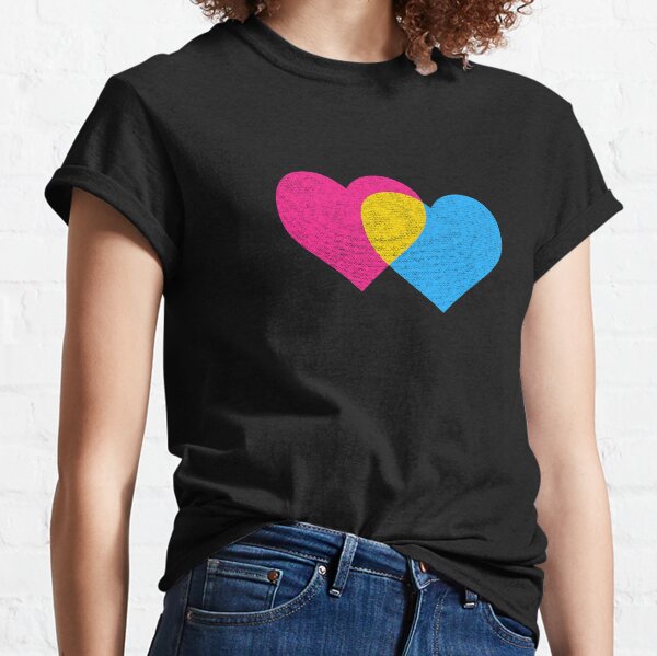 Pansexual- Double Heart - Twin Flame Classic T-Shirt
