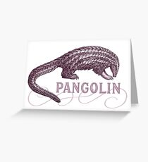 Pangolin Scaly Ameisenbär Grußkarte