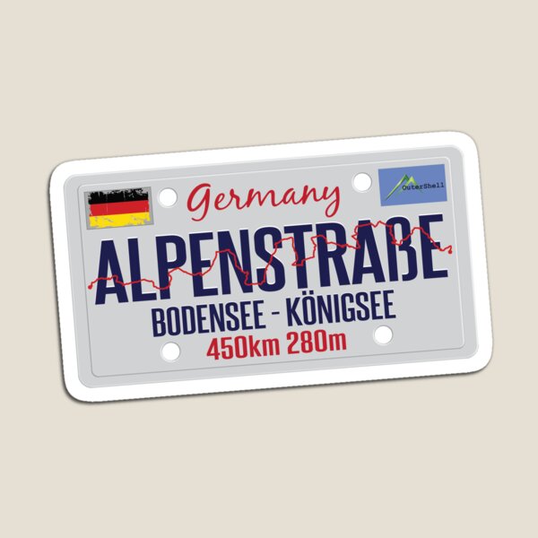 Item preview, Alpenstraße Alpenstraße Deutschland T-Shirt & Aufkleber designed and sold by OuterShellUK.
