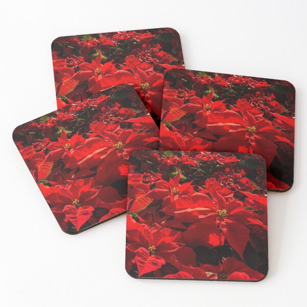 Item preview, Blood Red Poinsettias Riot - Christmas Stars Superabundance designed and sold by Georgia Mizuleva.