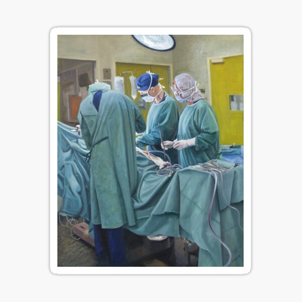 Veiled Vocation - Oil on canvas by Avril Thomas - Adelaide / South Australia Artist Sticker