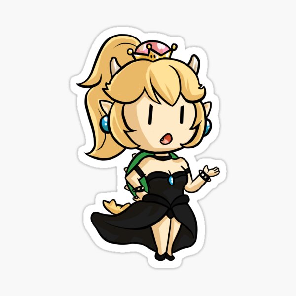 Bowsette Stickers Redbubble - bowsette roblox decal