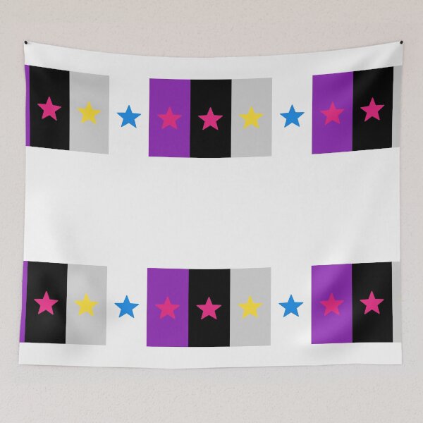 Item preview, Panromantic Stars Asexual Flag Stripes Asexual T-Shirt designed and sold by asexualise.