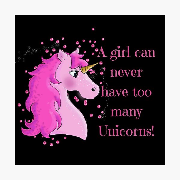Pink Unicorn Photographic Print