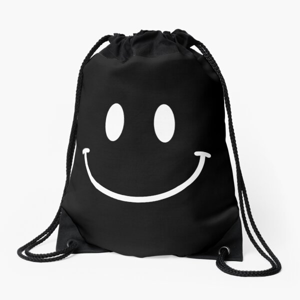 Acid House Smiley Face - Simple (dark) Drawstring Bag