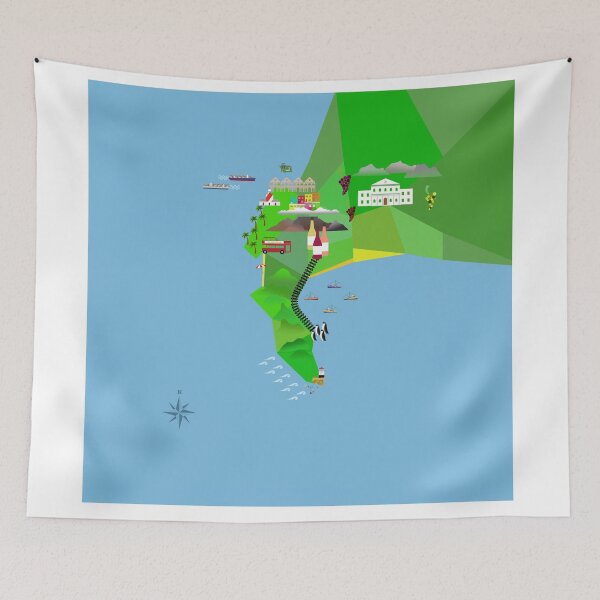 Item preview, Cape Town Graphic Art Map designed and sold by GetItGiftIt.
