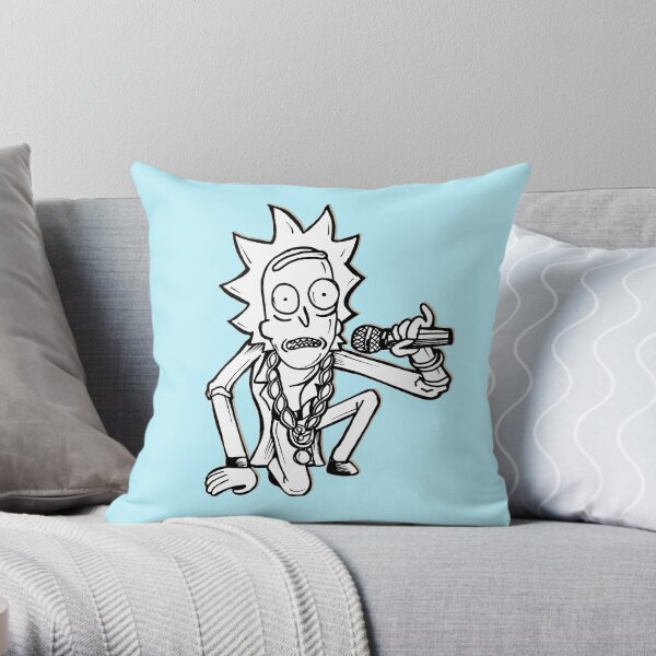 Rick Sanchez from Rick and Morty™ Getting Schwifty Throw Pillow