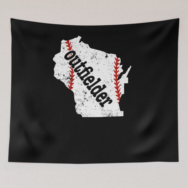 Aperçu de l'œuvre Wisconsin Baseball Outfielder Softball Outfield Shirt créée et vendue par shoppzee.