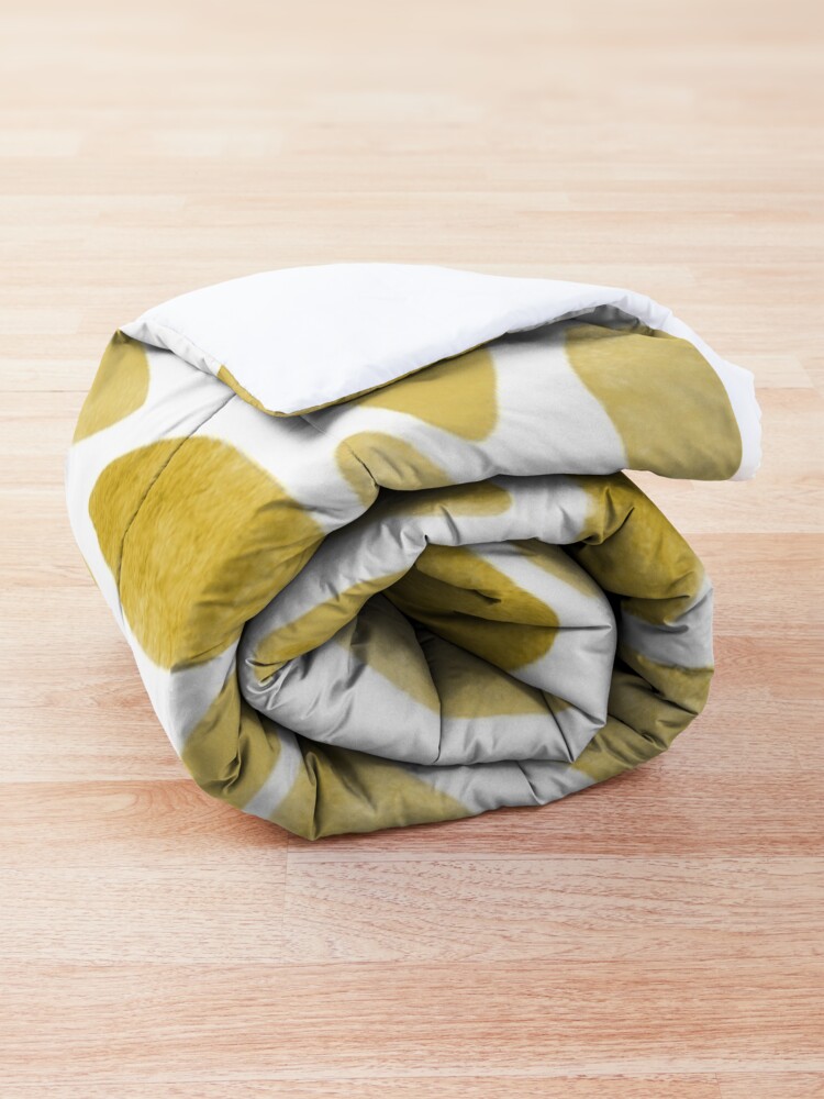 Alternate view of Watercolor brush strokes - yellow Comforter