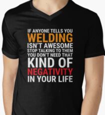 Funny Welder Welding Is Awesome T-shirt Men's V-Neck T-Shirt