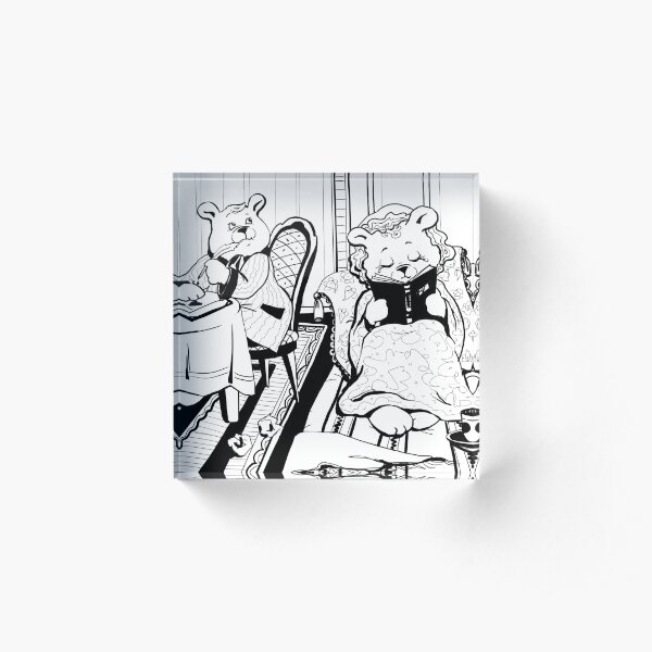 Romantic - teddy bears scene Acrylic Block