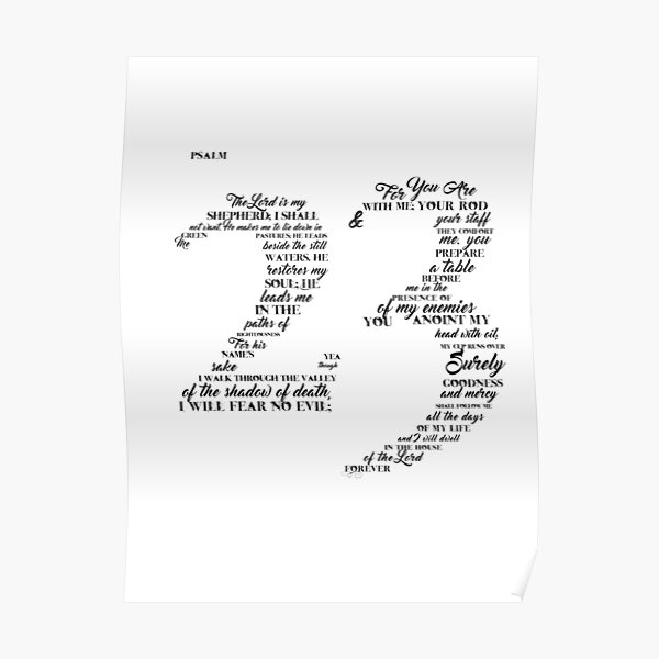 Psalm 23 Typography Poster