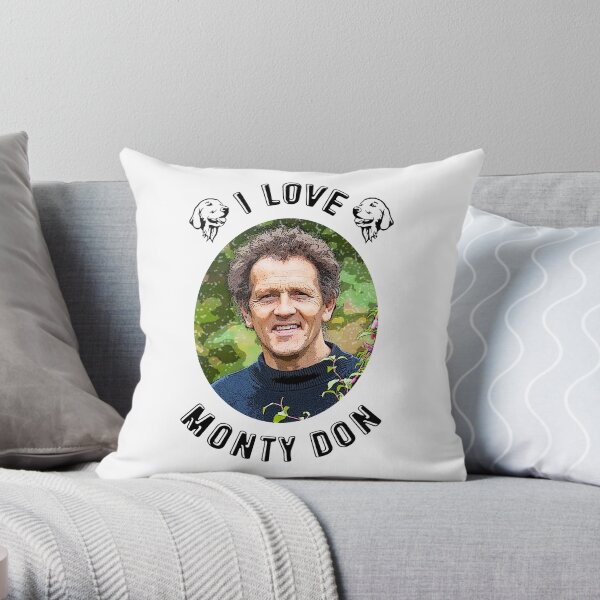 I Love Monty Don Throw Pillow