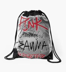 pink beautiful trauma Tour 2018 Drawstring Bag
