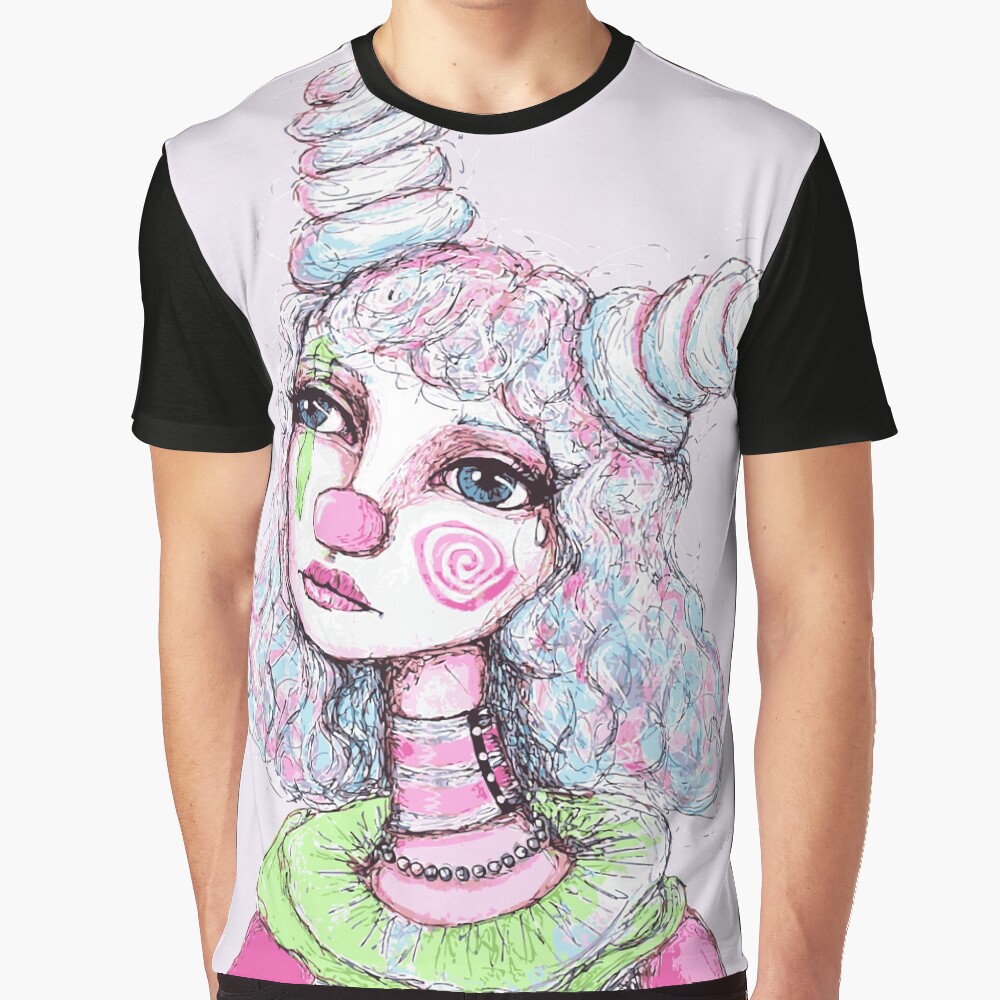 Sad Clown Girl Graphic T-Shirt