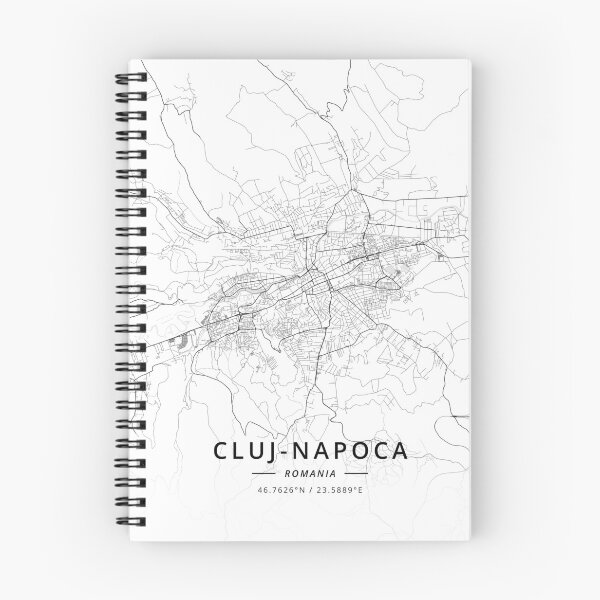 Item preview, Cluj-Napoca, Romania Light Map designed and sold by DesignerMapArt.