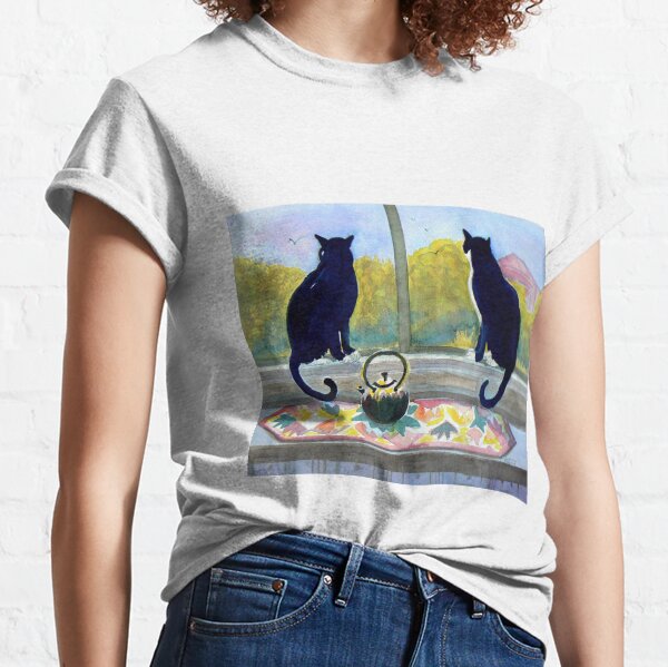 Tuxedo cats Jake and Elwood Watercolor Classic T-Shirt