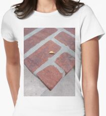 #old #concrete #architecture #brick #cement #asphalt #pattern #abstract #rough #earthsurface #horizontal #colorimage #stonematerial #textured #nopeople #sidewalk #city #land #rockobject #wallbuilding Women's Fitted T-Shirt