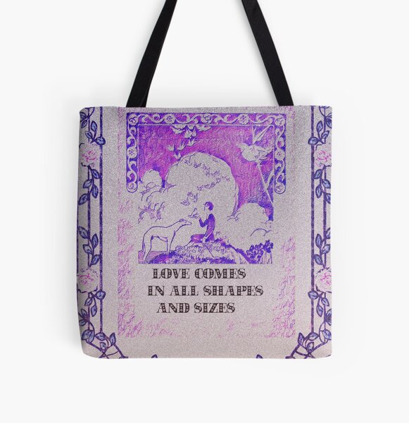Greyhound Love All Over Print Tote Bag