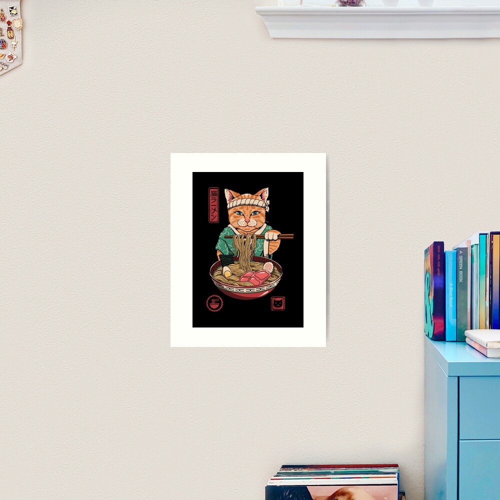 Neko Ramen Art Print