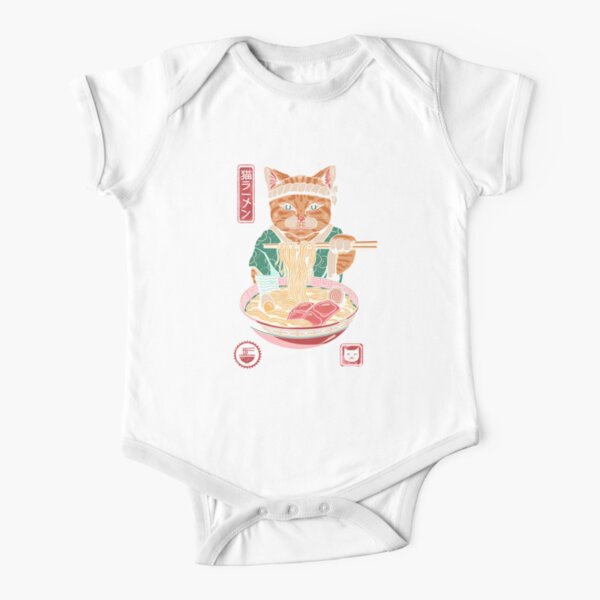 Neko Ramen Short Sleeve Baby One-Piece