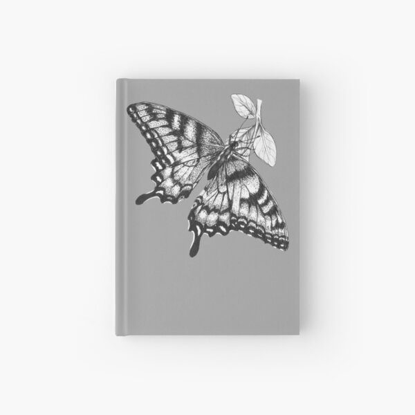 Beautiful Monarch Butterfly Ink Drawing (Products) Hardcover Journal
