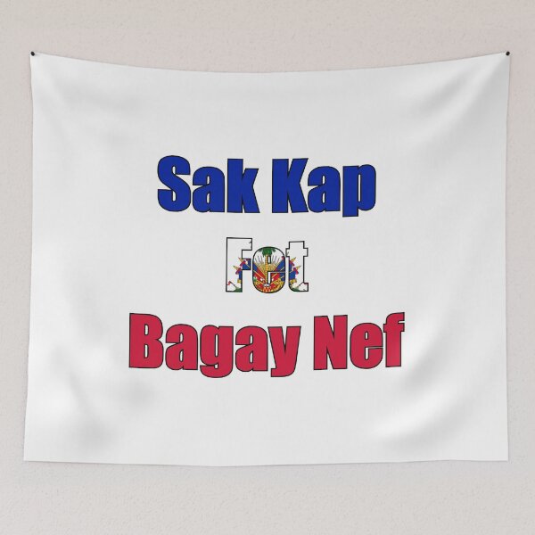 Item preview, Sak Kap Fet Bagay Nef Haiti Flag  designed and sold by makeitadmirable.