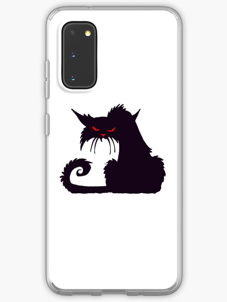 Coque Et Skin Adhesive Samsung Galaxy Chat Dessin Anime Chat Grincheux Amoureux Des Chats Silhouette Moggy Chat Noir Animal De Compagnie Felin Chat Femme Chat Chatte Par Tomsredbubble Redbubble