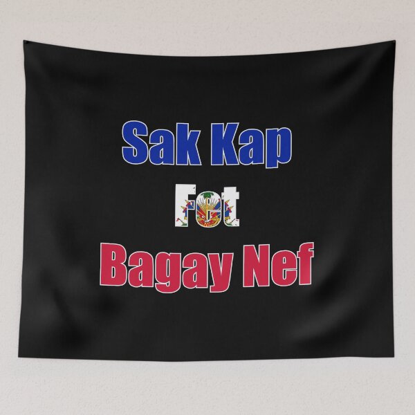 Item preview, Sak Kap Fet Bagay Nef Haiti Flag  designed and sold by makeitadmirable.