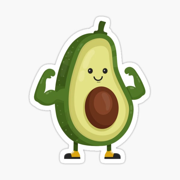 Fitness Avocado Sticker