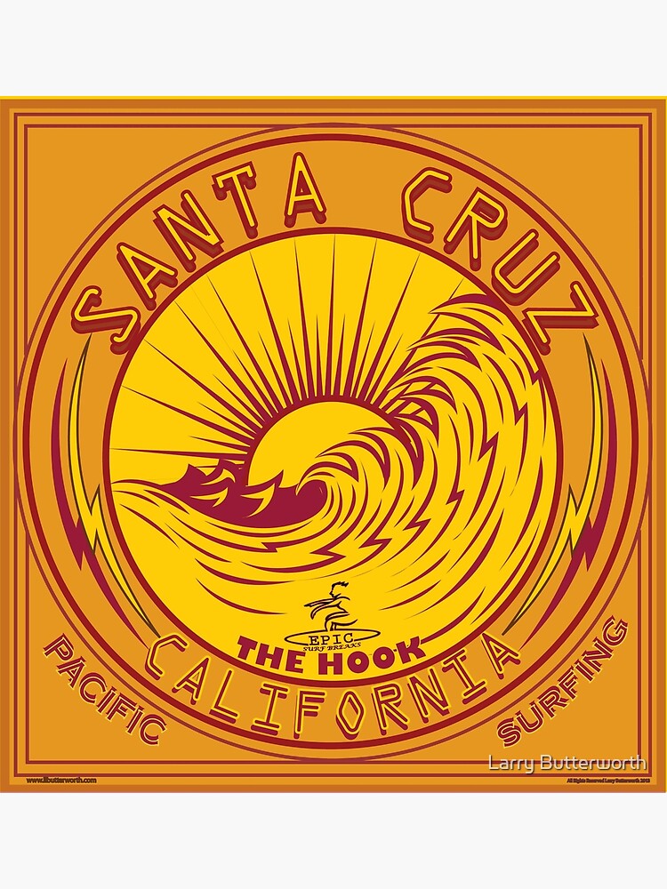 Discover SURFING SANTA CRUZ CALIFORNIA Premium Matte Vertical Poster