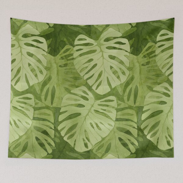 Item preview, Watercolor Monstera Pattern designed and sold by helga-wigandt.