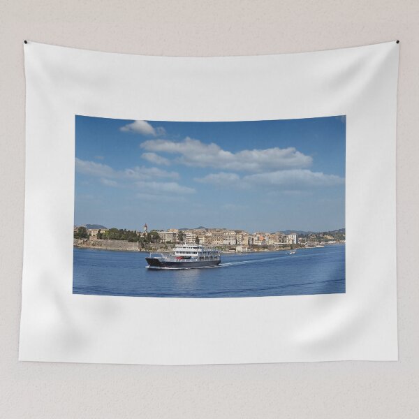 Item preview, ferry boat sails close to Corfu town designed and sold by goceris.