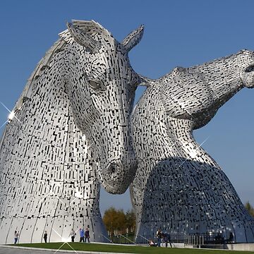 Artwork thumbnail, amazing Kelpies in the Helix Park, Falkirk , Scotland. by goldyart