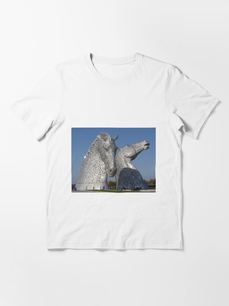 Thumbnail 2 of 7, Essential T-Shirt, amazing Kelpies in the Helix Park, Falkirk , Scotland. designed and sold by David Rankin.