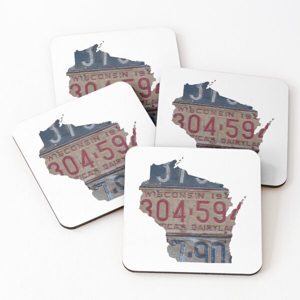 Item preview, Vintage Wisconsin License Plates designed and sold by Maren Misner.