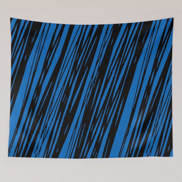 Item preview, Black lines on a blue background pattern designed and sold by Kirill Berbetch.