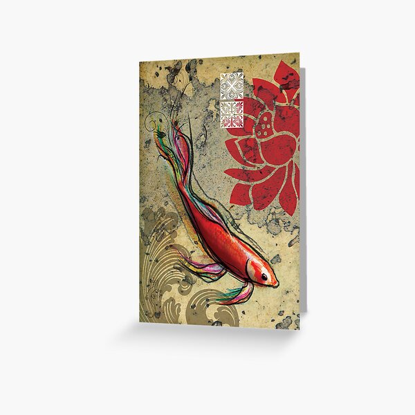 Koi Fish Greeting Cards for Sale