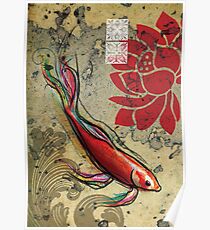The Lucky Fish- Mixed Media Poster