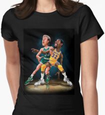 MAGIC VS BIRD Women's Fitted T-Shirt