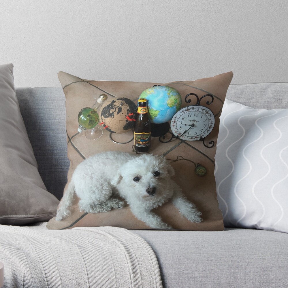 GeoDrinX_theDog Throw Pillow