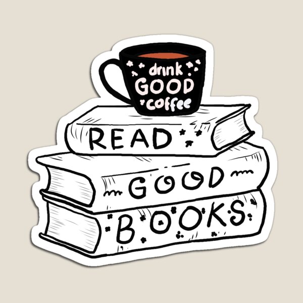 Artikel-Vorschau von Kaffee trinken und gute Bücher lesen, designt und verkauft von sasakodesign.
