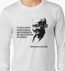 Animal Rights Mahatma Gandha Long Sleeve T-Shirt