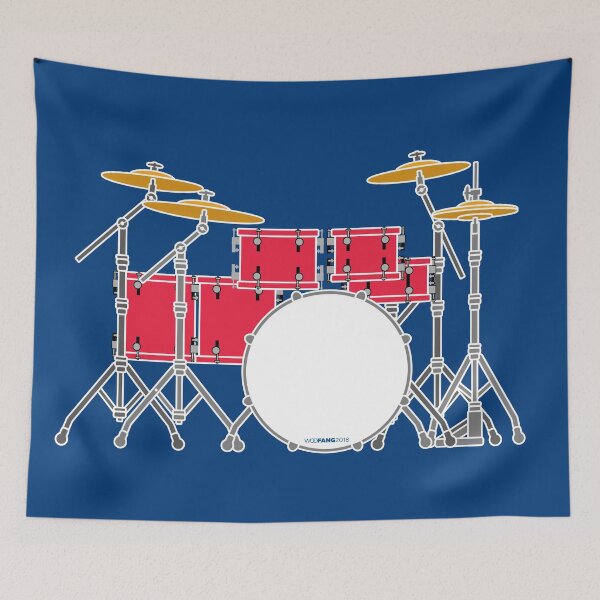 Item preview, MUSICAL INSTRUMENTS SILHOUETTES - DRUM KIT designed and sold by WOOFANG.