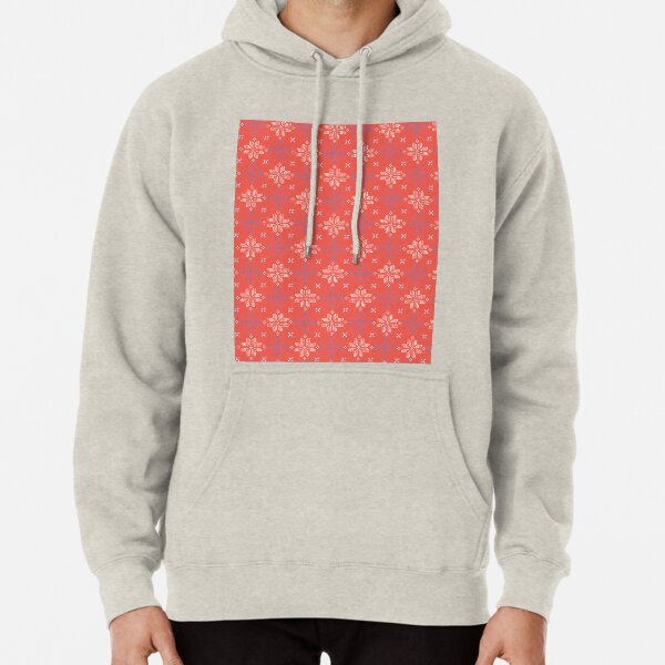 red and white snowflake hoodie